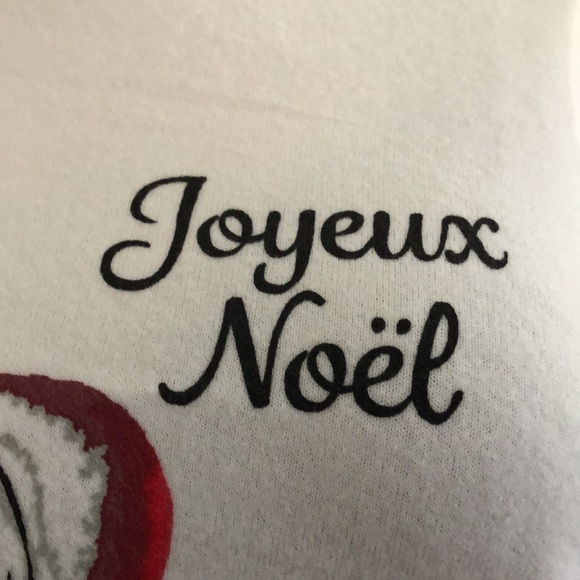 NWT Plus Size Joyeux Noel Paris Eiffel Tower Merry Christmas Santa Girl Sweater - Picture 2 of 12